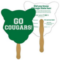 Digital Cougar Fast Fan w/ Wooden Handle & 2 Sides Printed (1 Day)